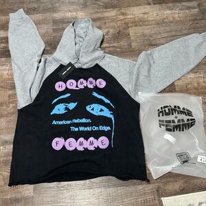 Homme femme mens L hoodie